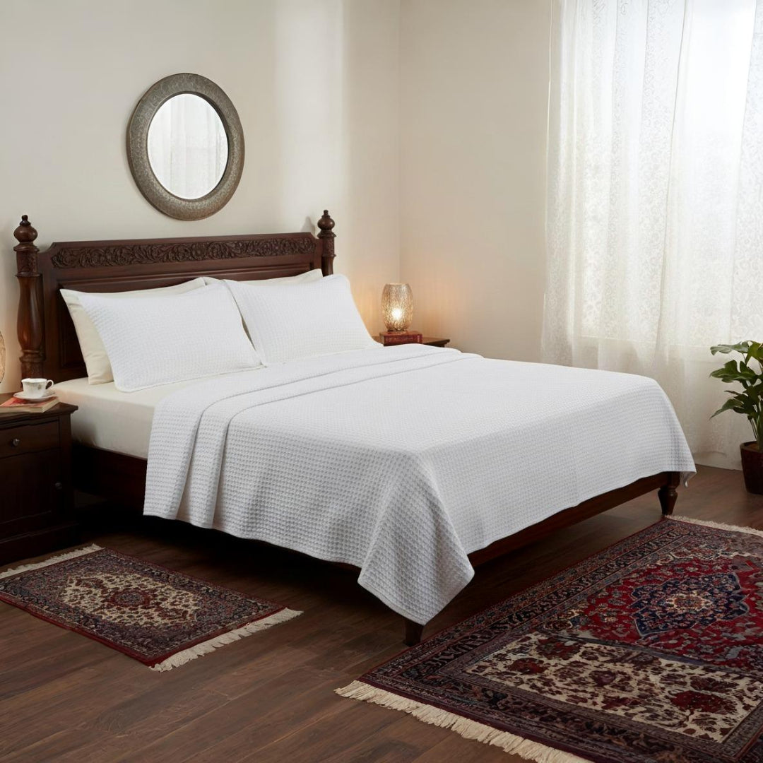 Waffle Weave Thermal Blanket