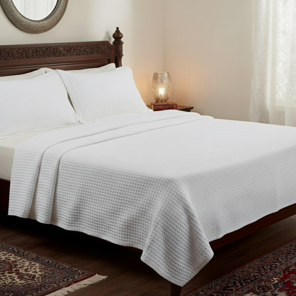 Waffle Weave Thermal Blanket